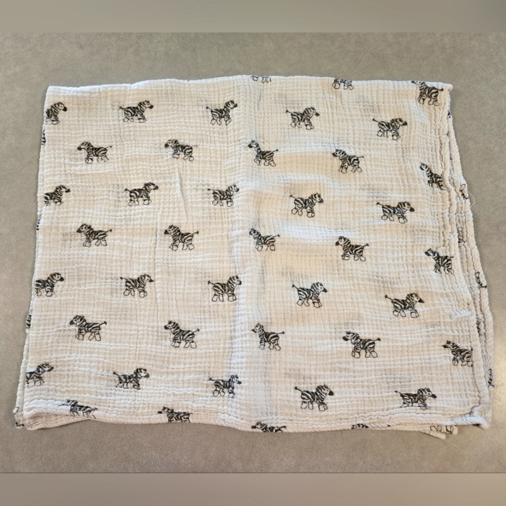 Amazing Baby Muslin Blanket ~ Zebra Design